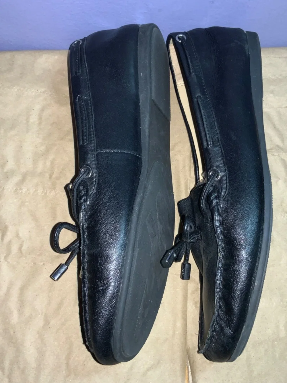 Michael Kors Sutton Leather Black Moccasin Loafer Shoes ME18G Women's Sz 9.5M